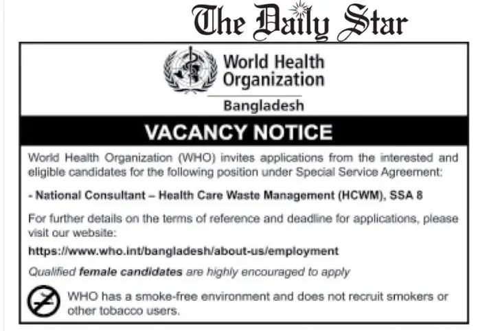 world health organization job circular who job circular