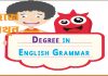 Degree in English grammar degree কাকে বলে