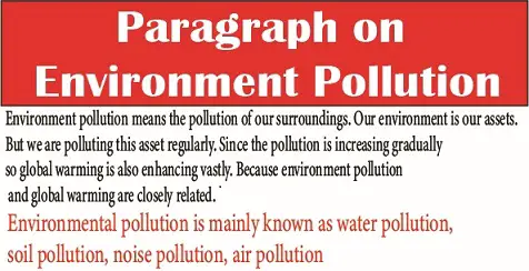 environmental pollution paragraph