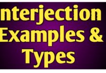 grammar in english: interjection definition and types