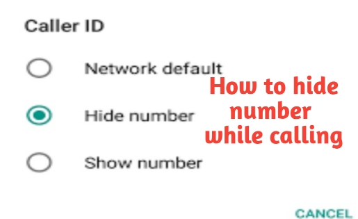 How to hide number when calling